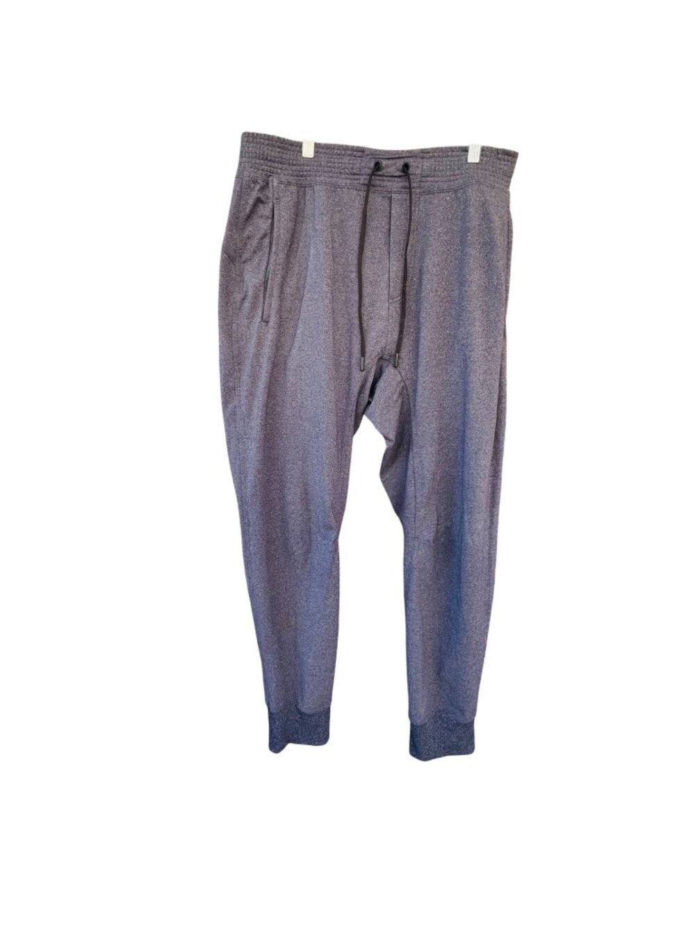 Lululemon Mens Large Gray Heathered Jogger Gym Stretch Athletic Pants